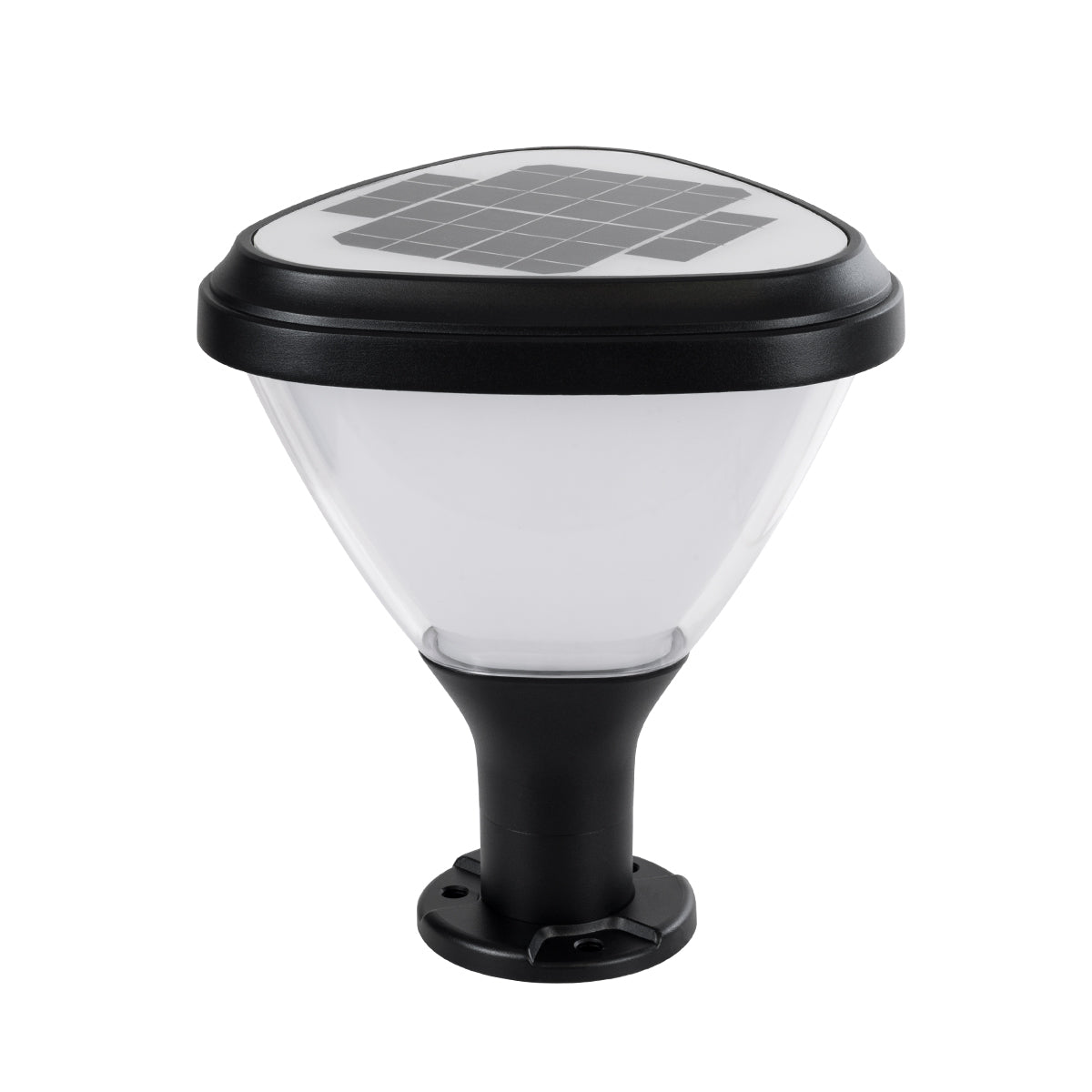 NATURE 90532 Φωτιστικό Κολωνάκι Κήπου LED 10W 500lm 120° με Ενσωματωμένο Φωτοβολταϊκό Panel 6V 2W & Επαναφορτιζόμενη Μπαταρία Li-ion 3.2V 8000mAh με Αισθητήρα Ημέρας-Νύχτας Αδιάβροχο IP65 Ψυχρό Λευκό 6000K - Γκρι Ανθρακί - Μ26 x Π26 x Υ30