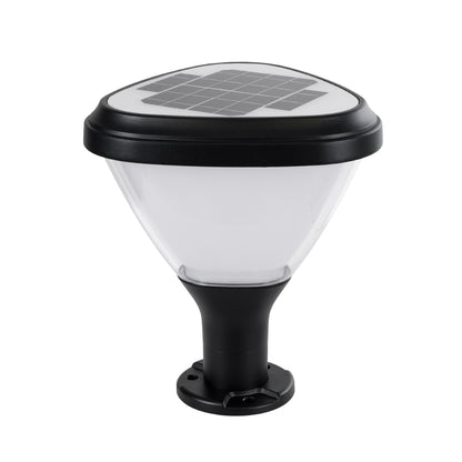 NATURE 90532 Φωτιστικό Κολωνάκι Κήπου LED 10W 500lm 120° με Ενσωματωμένο Φωτοβολταϊκό Panel 6V 2W & Επαναφορτιζόμενη Μπαταρία Li-ion 3.2V 8000mAh με Αισθητήρα Ημέρας-Νύχτας Αδιάβροχο IP65 Ψυχρό Λευκό 6000K - Γκρι Ανθρακί - Μ26 x Π26 x Υ30