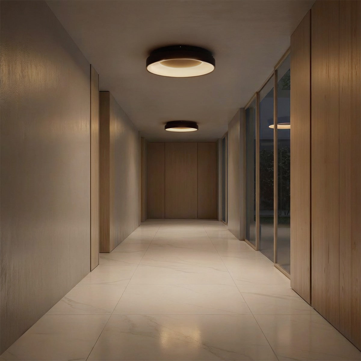 SALEM KLV-101-0280 Φωτιστικό Οροφής LED 75W 7500lm 120° AC 220-240V IP20 Ρυθμιζόμενο Λευκό CCT με Χειριστήριο από 2700K έως 6000K Dimmable - Lumileds SMD Chip - Καφέ Ματ - Μ45 x Π45 x Υ9.5