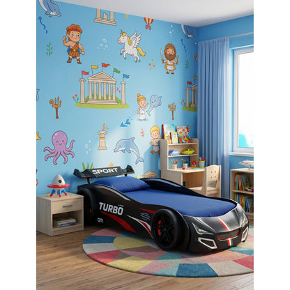 Children's Bed Turbo Plus Black 109x225x65