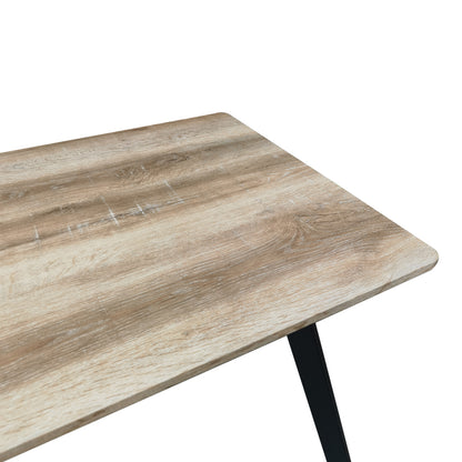 Τραπέζι Squaro Sonoma MDF με Μαύρα Μεταλλικά Πόδια 120x70x75