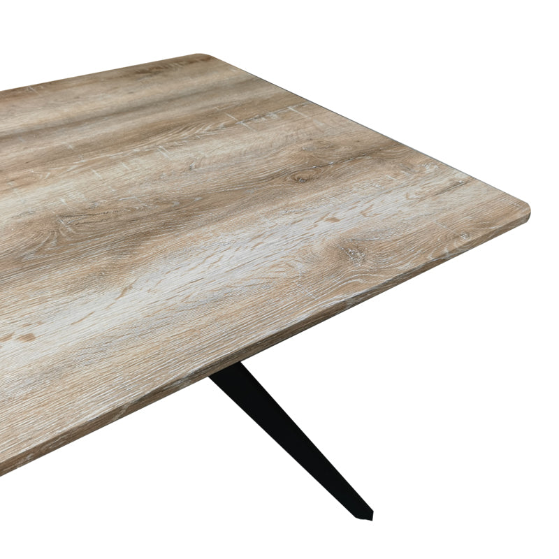 Τραπέζι Ezali Sonoma MDF με Μαύρα Μεταλλικά Πόδια 160x90x75