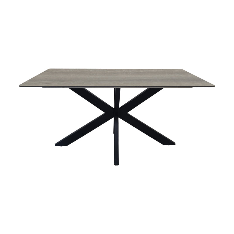 Bethan Sonoma Table with Grey MDF and Black Metal 160x80x75