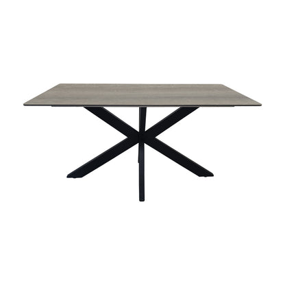 Bethan Sonoma Table with Grey MDF and Black Metal 160x80x75