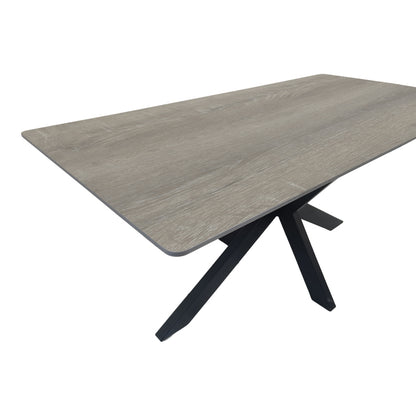 Bethan Sonoma Table with Grey MDF and Black Metal 160x80x75