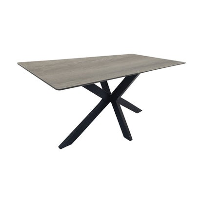 Bethan Sonoma Table with Grey MDF and Black Metal 160x80x75