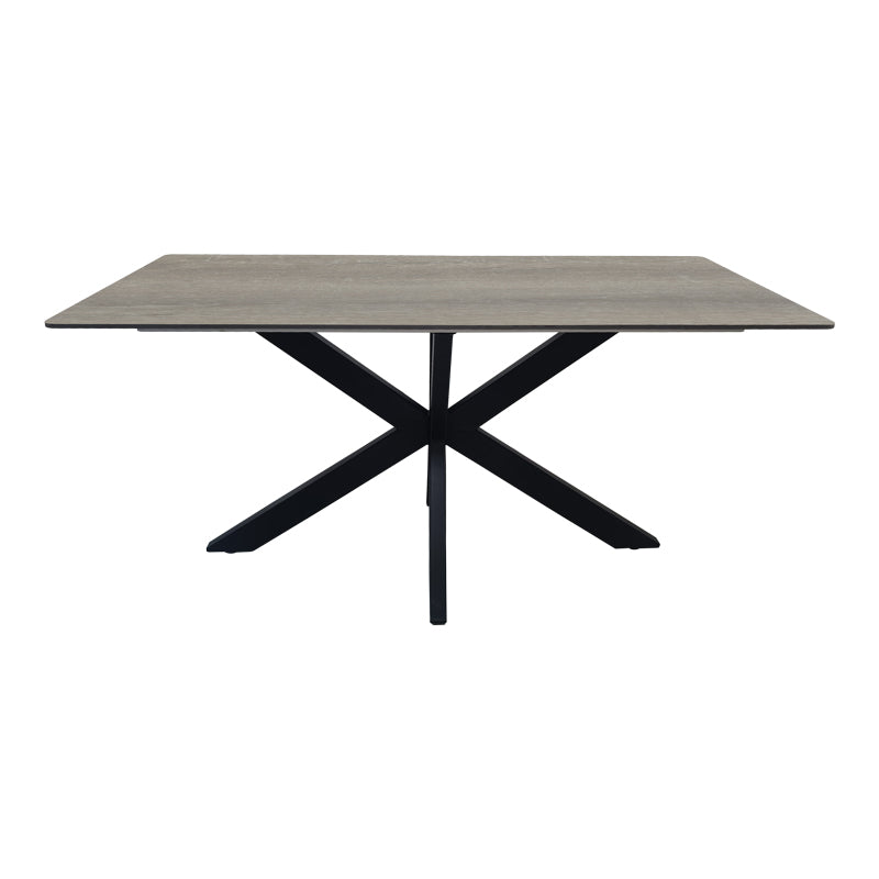 Bethan Sonoma Table with Grey MDF and Black Metal 180x90x75