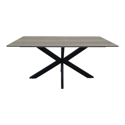 Bethan Sonoma Table with Grey MDF and Black Metal 180x90x75