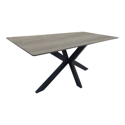 Bethan Sonoma Table with Grey MDF and Black Metal 180x90x75