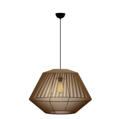 Κρεμαστό Μονόφωτο Φωτιστικό Καφέ Ε27 Φ60x120