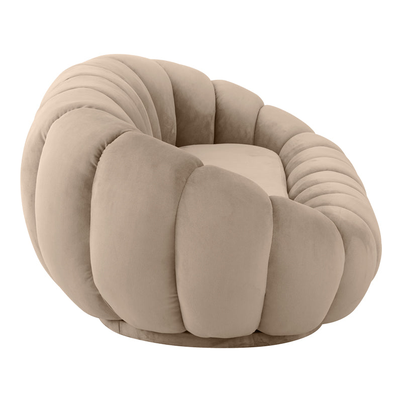 Καναπές Embrace Βελούδο σε Μπεζ Απόχρωση 180x105x65