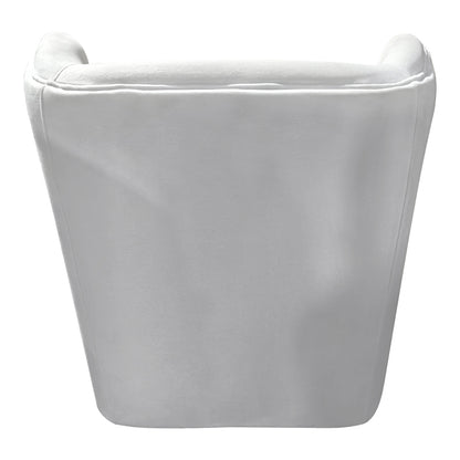 Πολυθρόνα Regalo Βελούδο σε Λευκή Απόχρωση 75x88x85