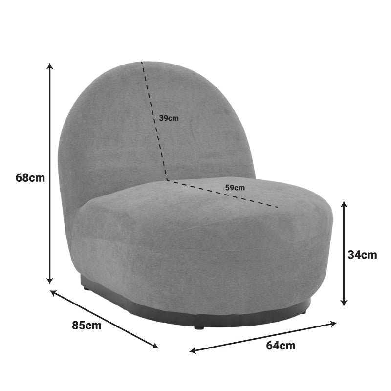 Πολυθρόνα Περιστρεφόμενη Zenny Υφασμα Terracotta 64x85x68