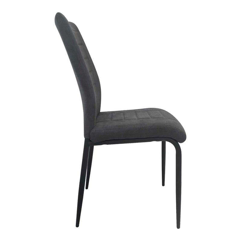 Chair Wedena Fabric Anthracite-Black Metal Legs 46x50x94