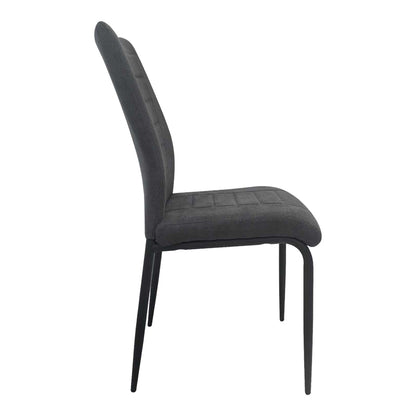 Chair Wedena Fabric Anthracite-Black Metal Legs 46x50x94