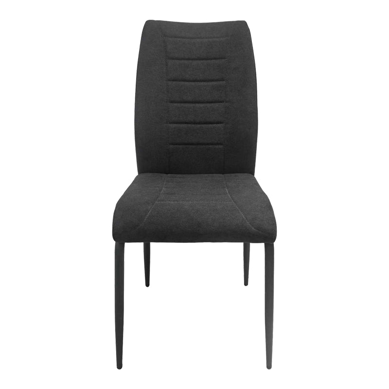 Chair Wedena Fabric Anthracite-Black Metal Legs 46x50x94
