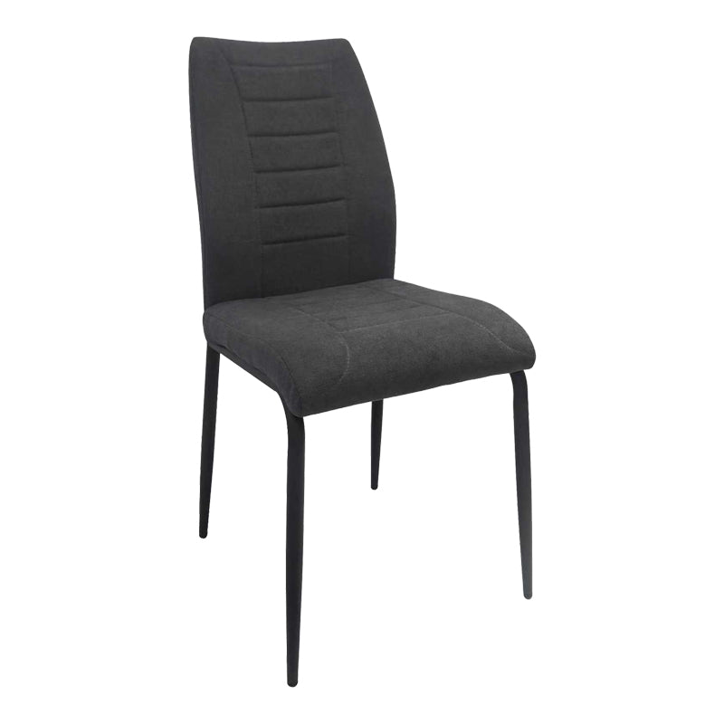 Chair Wedena Fabric Anthracite-Black Metal Legs 46x50x94