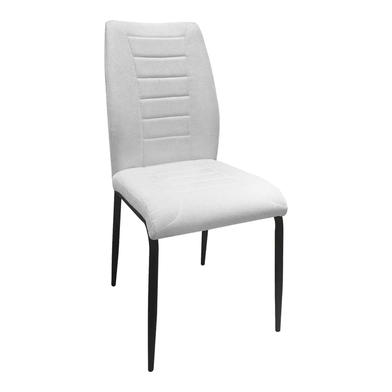 Chair Wedena Fabric Beige-Black Metal Legs 46x50x94