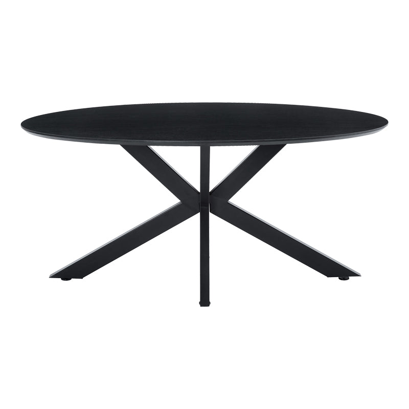 Makrey Black MDF Table - Metal Legs 160x90x75