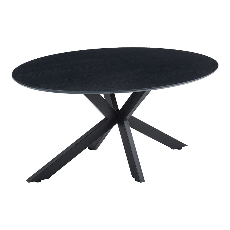 Makrey Black MDF Table - Metal Legs 160x90x75