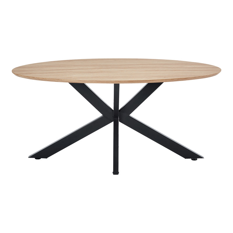 Makrey Sonoma MDF Table - Black Metal Legs 160x90x75
