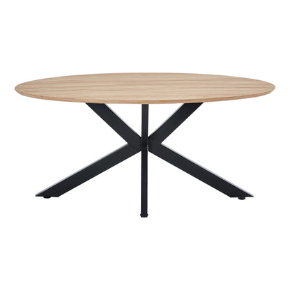 Makrey Sonoma MDF Table - Black Metal Legs 160x90x75