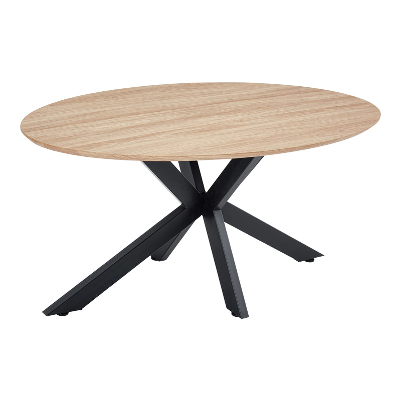 Makrey Sonoma MDF Table - Black Metal Legs 160x90x75