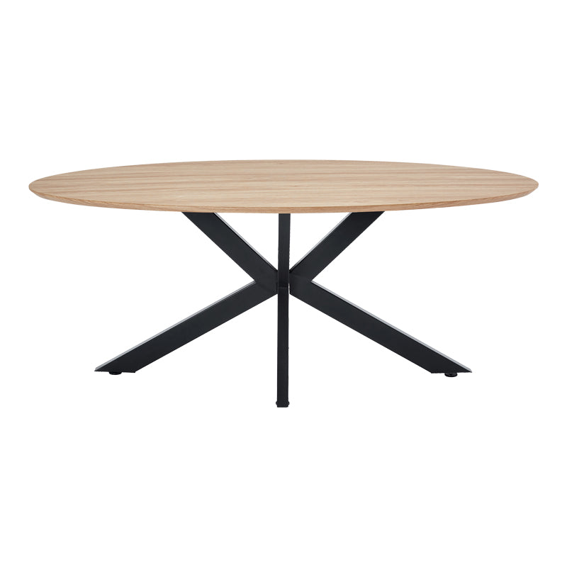 Table Makrey Sonoma MDF - Black Metal Legs 180x90x75