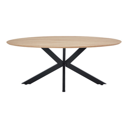 Table Makrey Sonoma MDF - Black Metal Legs 180x90x75
