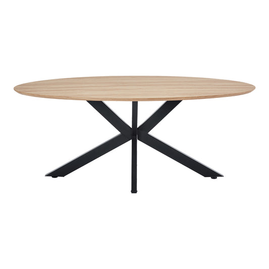 Τραπέζι Makrey Sonoma MDF - Μαύρα Μεταλλικά Πόδια 180x90x75