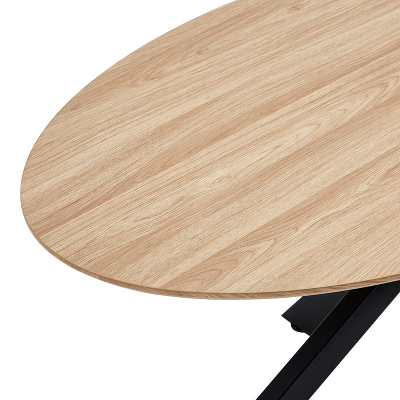 Table Makrey Sonoma MDF - Black Metal Legs 180x90x75