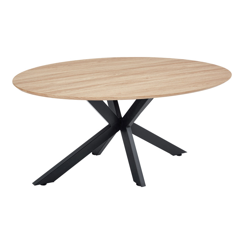 Table Makrey Sonoma MDF - Black Metal Legs 180x90x75