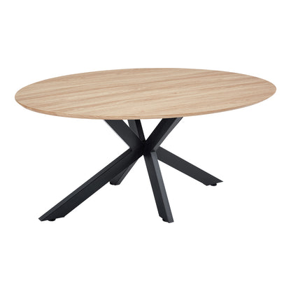 Table Makrey Sonoma MDF - Black Metal Legs 180x90x75
