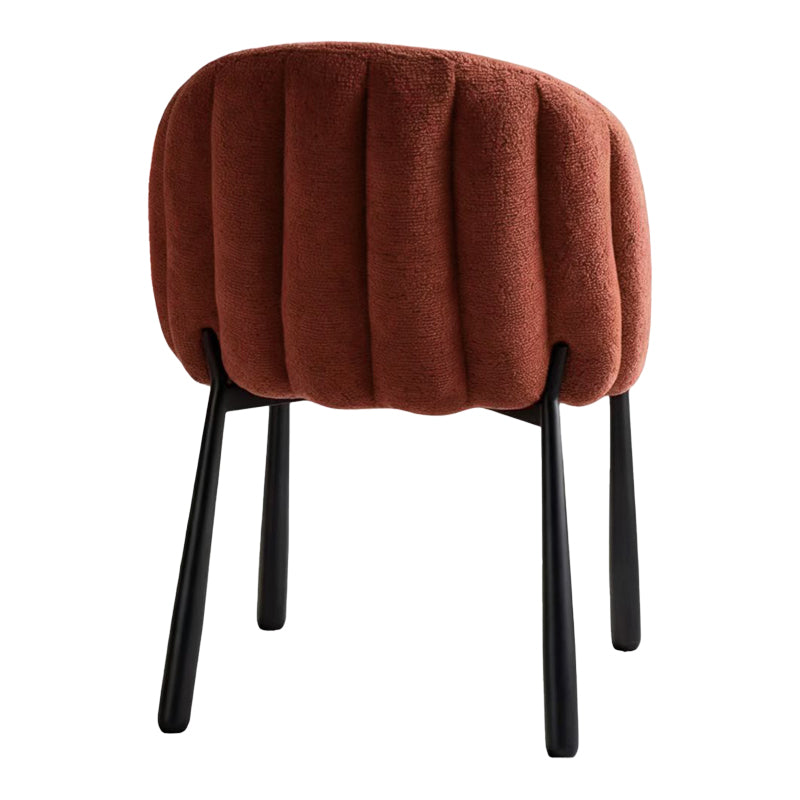 Chair Denna Fabric Terracotta-Black Metal Legs 52x60x85