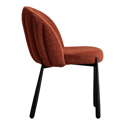 Chair Denna Fabric Terracotta-Black Metal Legs 52x60x85
