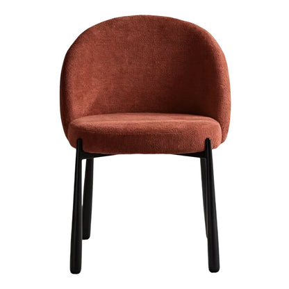 Chair Denna Fabric Terracotta-Black Metal Legs 52x60x85