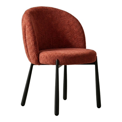 Chair Denna Fabric Terracotta-Black Metal Legs 52x60x85