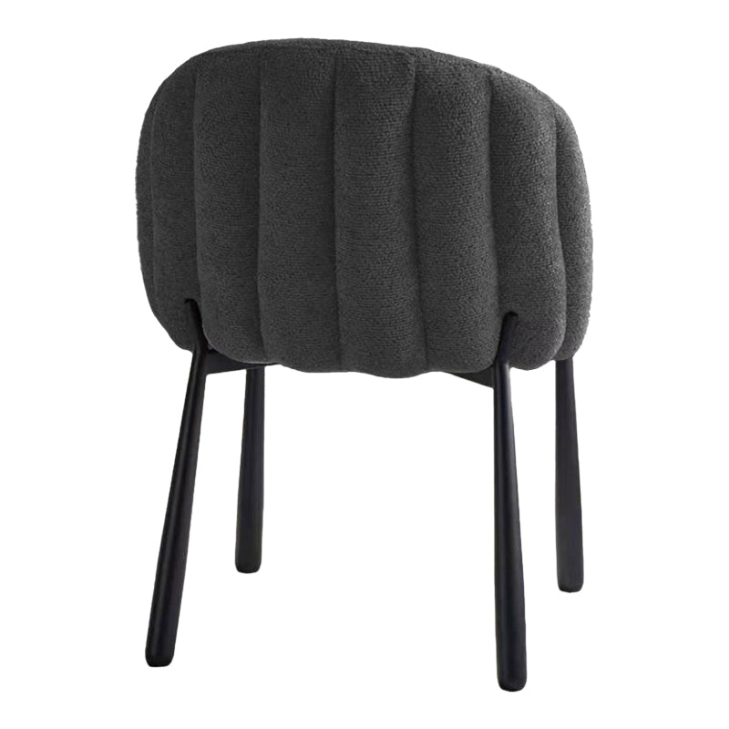 Chair Denna Fabric Anthracite-Black Metal Legs 52x60x85