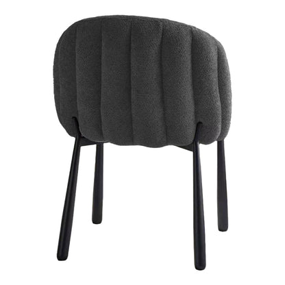 Chair Denna Fabric Anthracite-Black Metal Legs 52x60x85