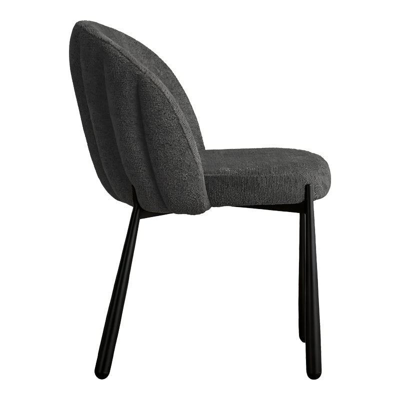 Chair Denna Fabric Anthracite-Black Metal Legs 52x60x85