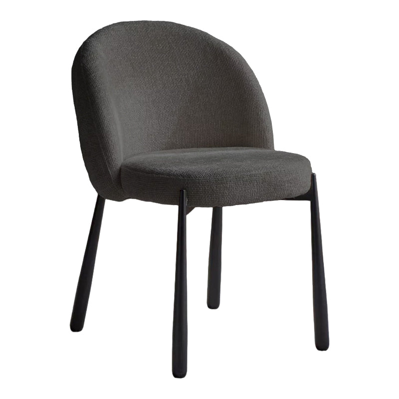 Chair Denna Fabric Anthracite-Black Metal Legs 52x60x85