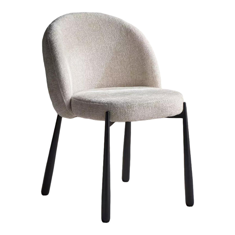 Chair Denna Fabric Beige-Black Metal Legs 52x60x85