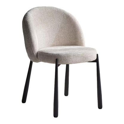 Chair Denna Fabric Beige-Black Metal Legs 52x60x85