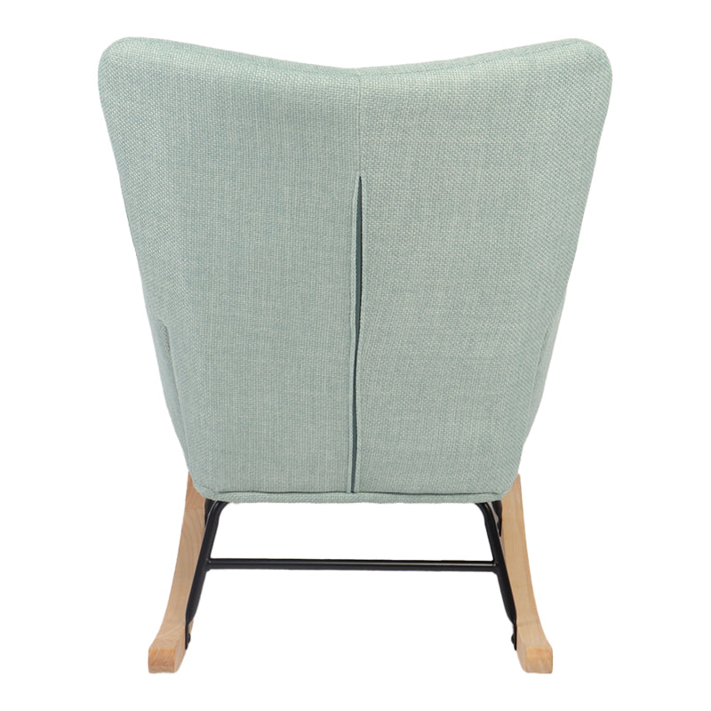 Κουνιστή Πολυθρόνα Jianna Μέντα Ύφασμα με Πόδι σε Φυσική Απόχρωση 79x64x89