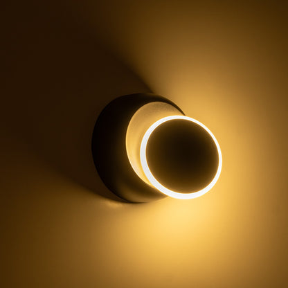 TSUKI 60675 Μοντέρνο Φωτιστικό Τοίχου - Απλίκα LED 5W 625lm 180° AC 220-240V Αδιάβροχο IP65 Θερμό Λευκό 2700K - Bridgelux COB Chip & TÜV SÜD Driver - Μαύρο Ματ - Μ14 x Π8.5 x Υ14