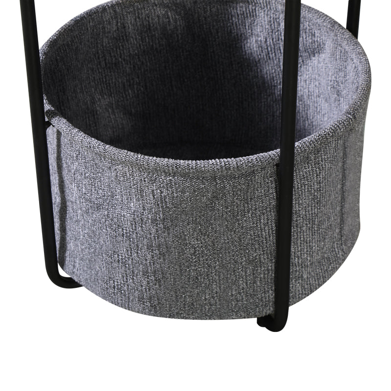 Βοηθητικό Τραπέζι Fredami Μαύρο Μαρμάρου Φ40x50