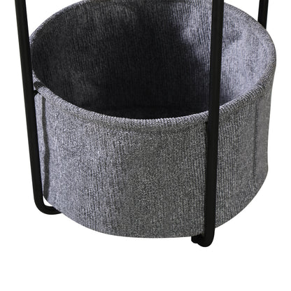 Βοηθητικό Τραπέζι Fredami Μαύρο Μαρμάρου Φ40x50