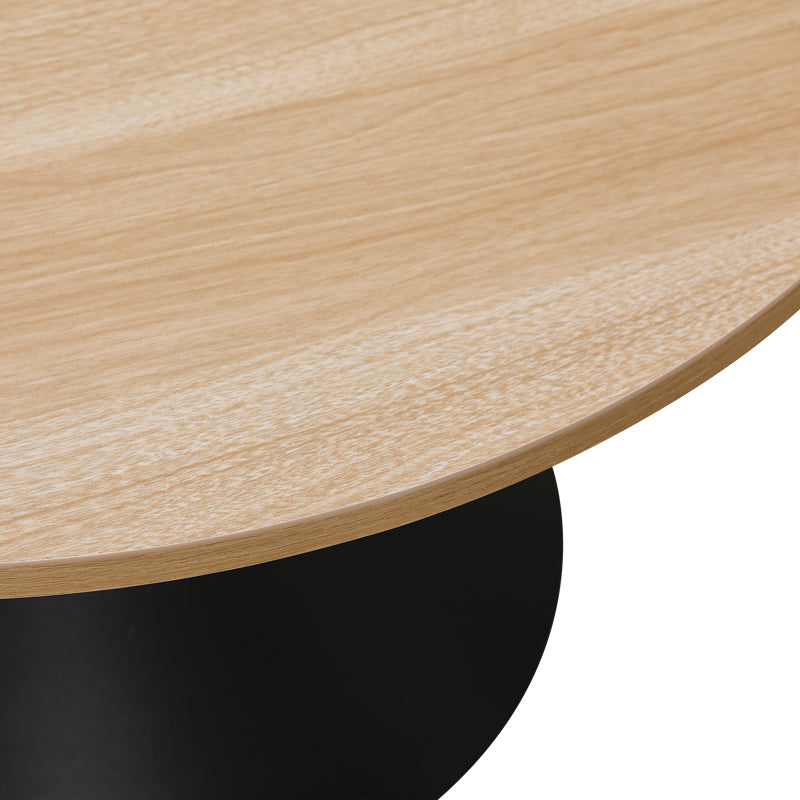 Hemena Coffee Table Set of 2 in Black-Natural Shade