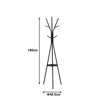Καλόγερος Denner Μέταλλο σε Μαύρη Απόχρωση 48.5x48.5x180