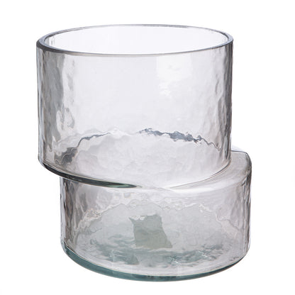 Βάζο "Levels" Γυάλινο Γκρι 16.5x14.5x16.5